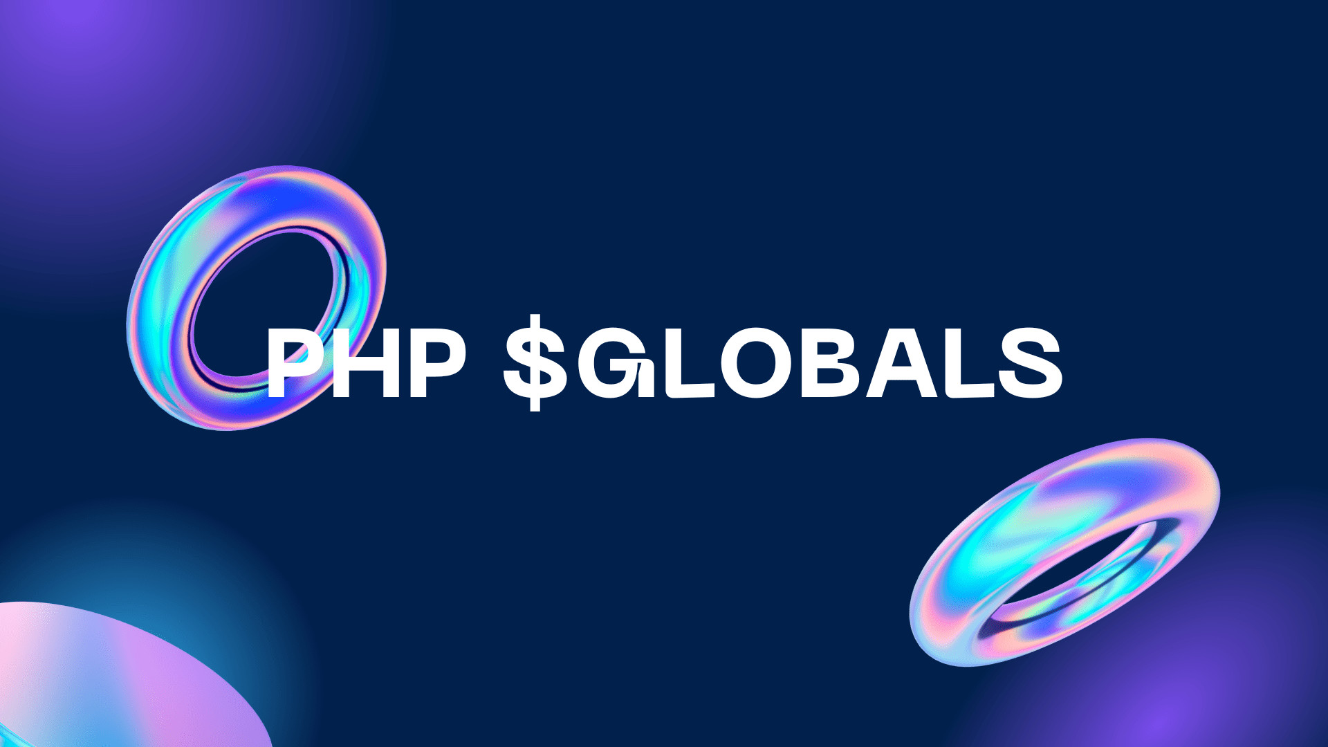 PHP $GLOBALS