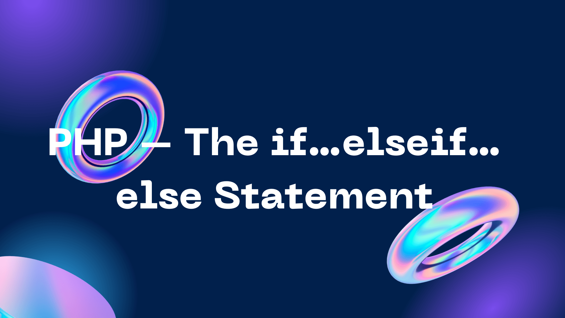 if else Statement