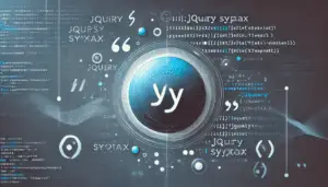 JQuery tutorials basic to advance. Jquery Syntax